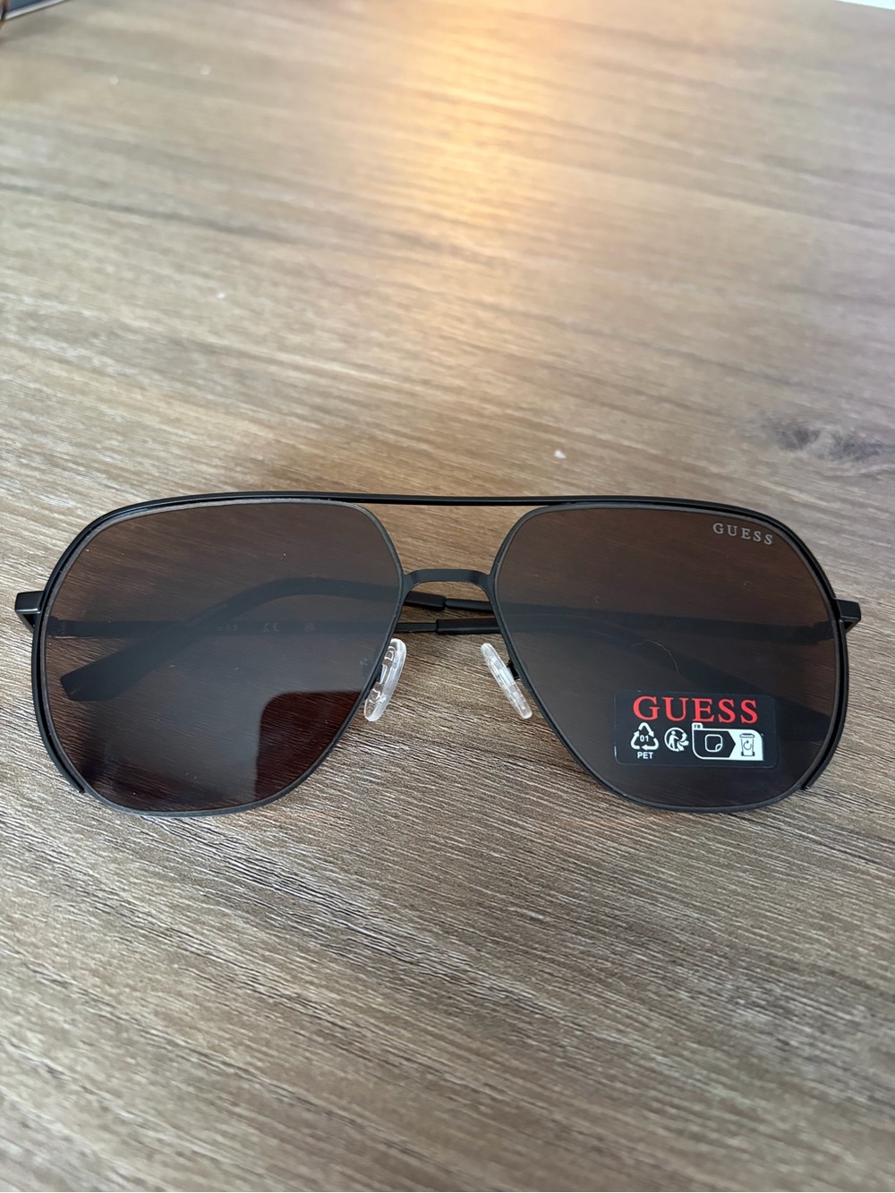 Guess Black Frame Sunglasses with Brown Lenses